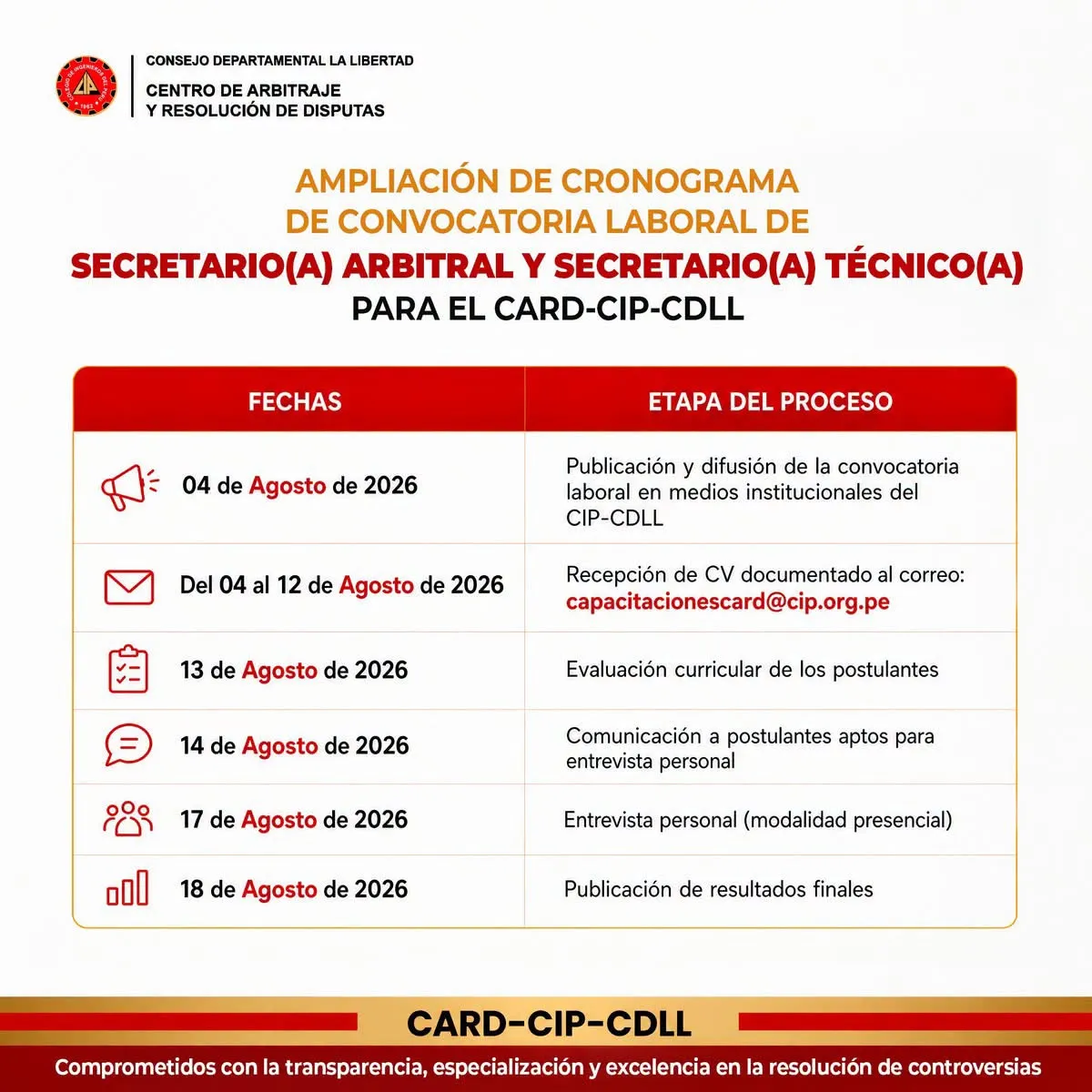 Convocatoria laboral