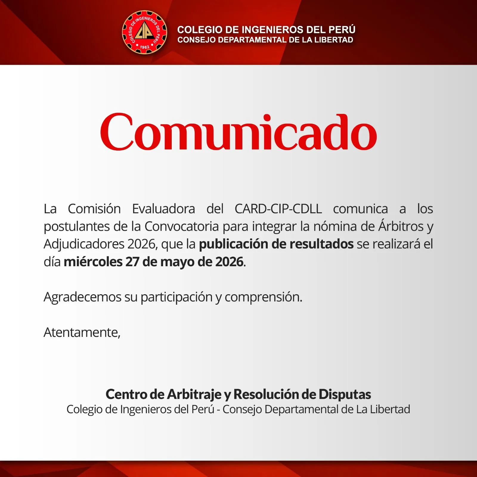 COMUNICADO