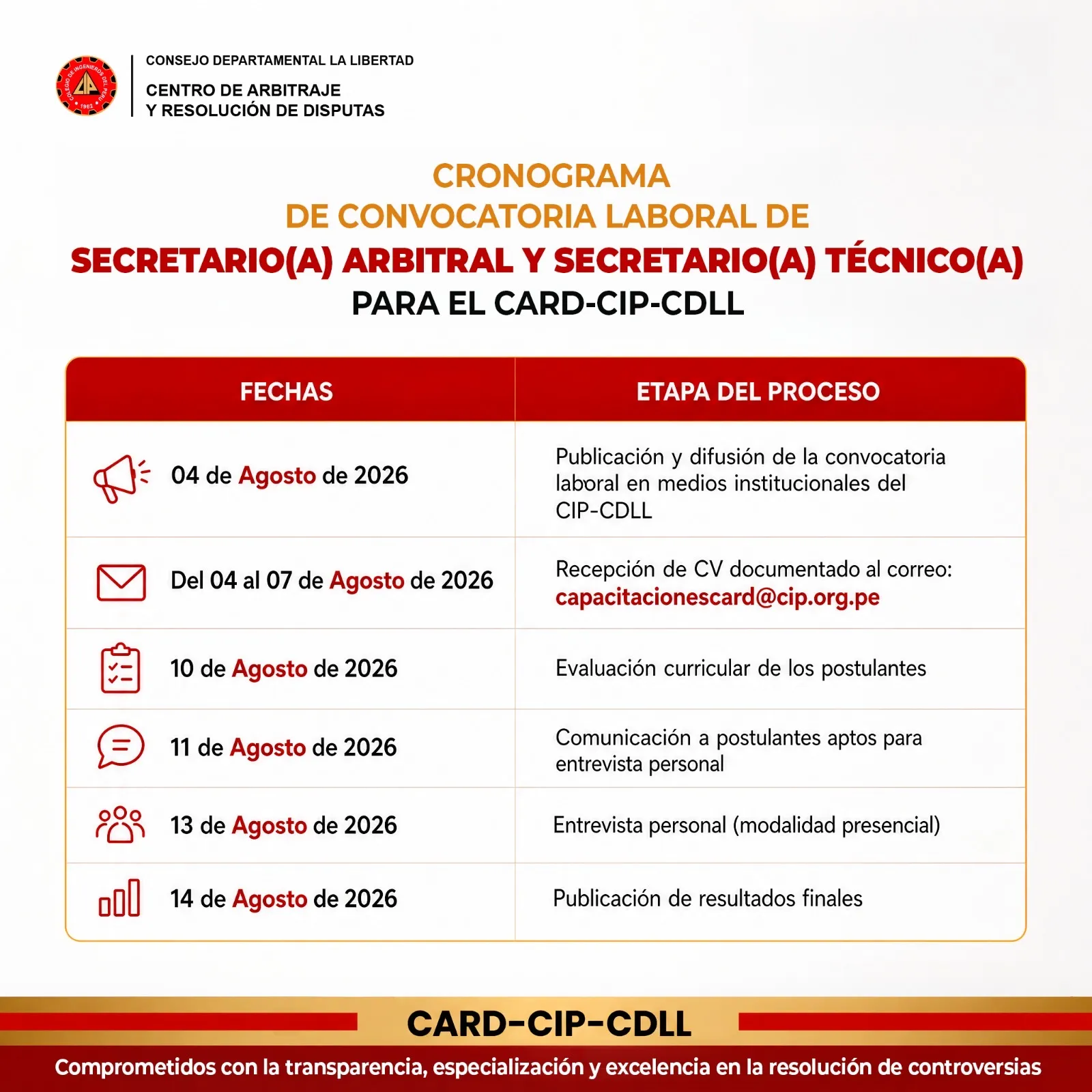 Convocatoria laboral
